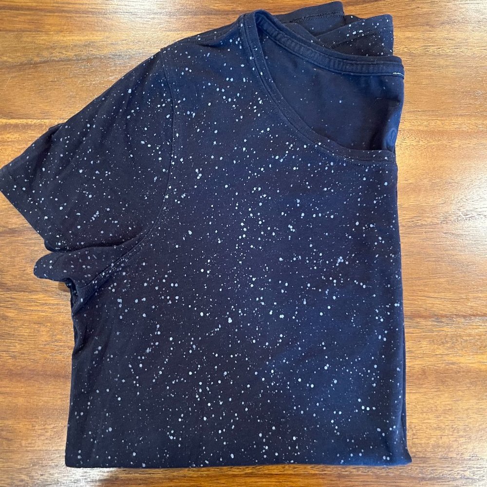 Speckled Cotton Crew Neck T-Shirt